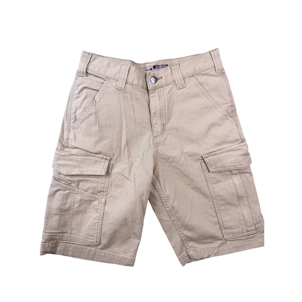 Carhartt Mens Rugged Flex Relaxed Fit Canvas Cargo Work Shorts Tan BS3542-M 28